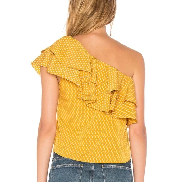 Misa LA ruffled one shoulder top - Picture 3 of 9